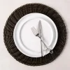 KSP Gather & Dine Graceful Woven Polyrattan Placemat (Black)