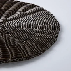 KSP Gather & Dine Graceful Woven Polyrattan Placemat (Black)