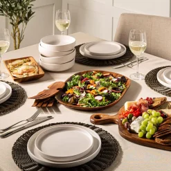 KSP Gather & Dine Graceful Woven Polyrattan Placemat (Black)