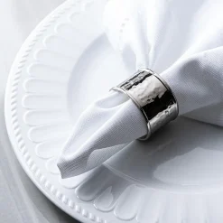 KSP Gather & Dine 'Hammered Duo' Napkin Ring (Nickel)