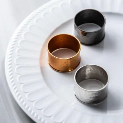 KSP Gather & Dine 'Hammered Duo' Napkin Ring (Nickel)