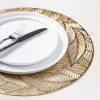 KSP Gather & Dine Leaf Cut-Out Vinyl Placemat (Gold)