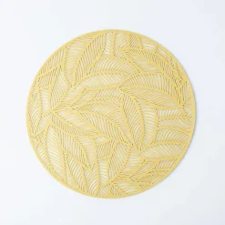 KSP Gather & Dine Leaf Cut-Out Vinyl Placemat (Gold)
