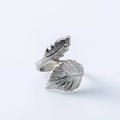 KSP Gather & Dine 'Leaf' Napkin Ring (Nickel)