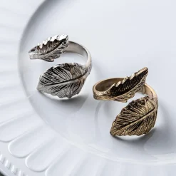 KSP Gather & Dine 'Leaf' Napkin Ring (Nickel)