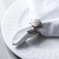 KSP Gather & Dine 'Leaf' Napkin Ring (Nickel)