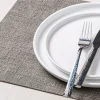 KSP Gather & Dine Luxe Leather Pvc Placemat (Grey)