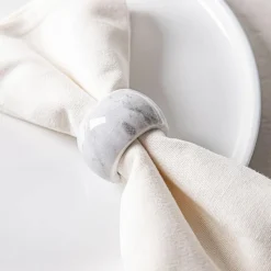 KSP Gather & Dine Marble Napkin Ring (White)