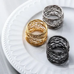 KSP Gather & Dine 'Nest' Napkin Ring (Gold)