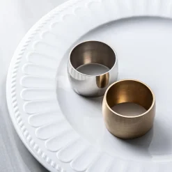 KSP Gather & Dine 'Round' Napkin Ring (Shiny Nickel)