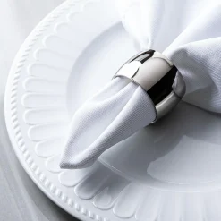 KSP Gather & Dine 'Round' Napkin Ring (Shiny Nickel)