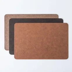 KSP Gather & Dine Supreme Leather Pvc Placemat (Dark Brown)