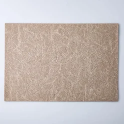 KSP Gather & Dine Textura Luxe Reversible Vinyl Placemat (Champagne)