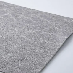 KSP Gather & Dine Textura Luxe Reversible Vinyl Placemat (Silver)