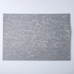 KSP Gather & Dine Textura Luxe Reversible Vinyl Placemat (Silver)