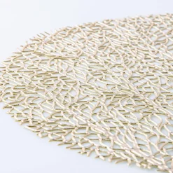 KSP Gather & Dine Tree Cut-Out Vinyl Placemat (Champagne Gold)