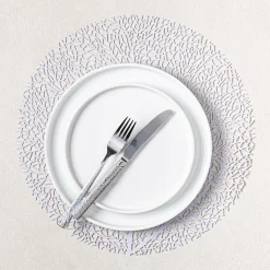 KSP Gather & Dine Tree Cut-Out Vinyl Placemat (Silver)