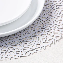KSP Gather & Dine Tree Cut-Out Vinyl Placemat (Silver)