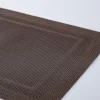 KSP Gather & Dine Two-Tone Border Vinyl Placemat (Chocolate Brown)