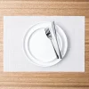 KSP Gather & Dine Two-Tone Border Vinyl Placemat (White)