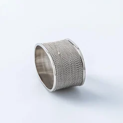 KSP Gather & Dine 'Woven' Napkin Ring (Nickel)