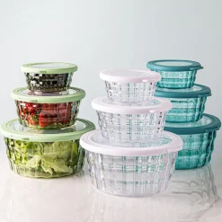 KSP Gem 'Round' Food Storage Container with Lid - Set of 6 (Clear)