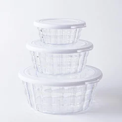 KSP Gem 'Round' Food Storage Container with Lid - Set of 6 (Clear)