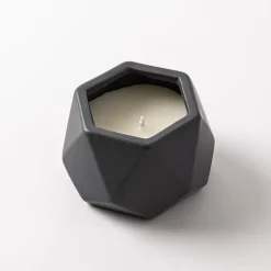 KSP Geode Citronella Candle Ceramic Pot 14 x 12.5 x 9.5 cm (Dark Grey)