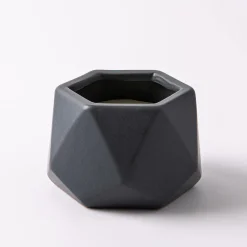 KSP Geode Citronella Candle Ceramic Pot 14 x 12.5 x 9.5 cm (Dark Grey)