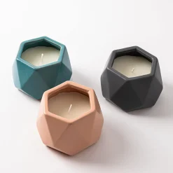 KSP Geode Citronella Candle Ceramic Pot 14 x 12.5 x 9.5 cm (Spice)