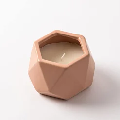 KSP Geode Citronella Candle Ceramic Pot 14 x 12.5 x 9.5 cm (Spice)