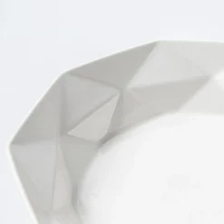 KSP Geometric Porcelain Bowl 34cm x 7cm (White)
