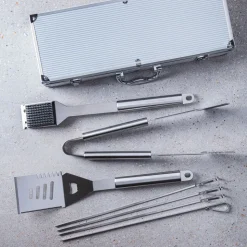KSP Gourmet Bbq Tools In Aluminum Case - Set of 7 (Stainless Steel)