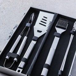 KSP Gourmet Bbq Tools In Aluminum Case - Set of 7 (Stainless Steel)