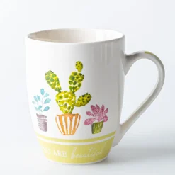 KSP Graphic 'Cactus' Mug - Set of 4