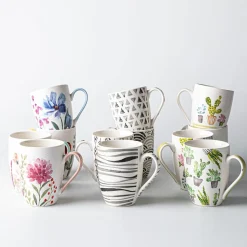 KSP Graphic 'Cactus' Mug - Set of 4