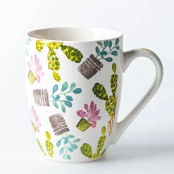 KSP Graphic 'Cactus' Mug - Set of 4