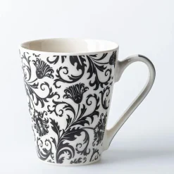 KSP Graphic 'Flora' Conical Mug (Black/White)