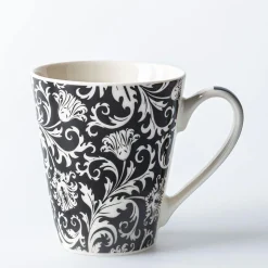 KSP Graphic 'Flora' Conical Mug (Black/White)