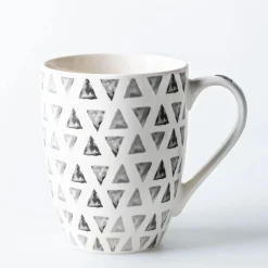 KSP Graphic 'Ikat' Mug - Set of 4 (Grey)