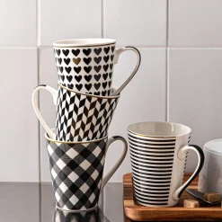 KSP Graphic 'Motif' Mug - Set of 4 (10.5oz.)