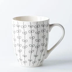 KSP Graphic 'Plaid' Mug - Set of 4 (Black/White)