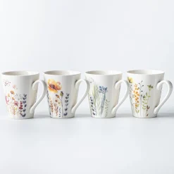 KSP Graphic 'Posey' Mug - Set of 4 (10.5oz.)