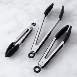 KSP Grip Silicone Tong - Set of 3 (Black)