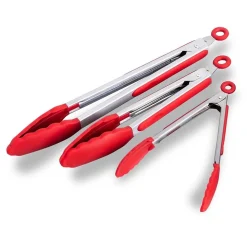 KSP Grip Silicone Tong - Set of 3 (Red)