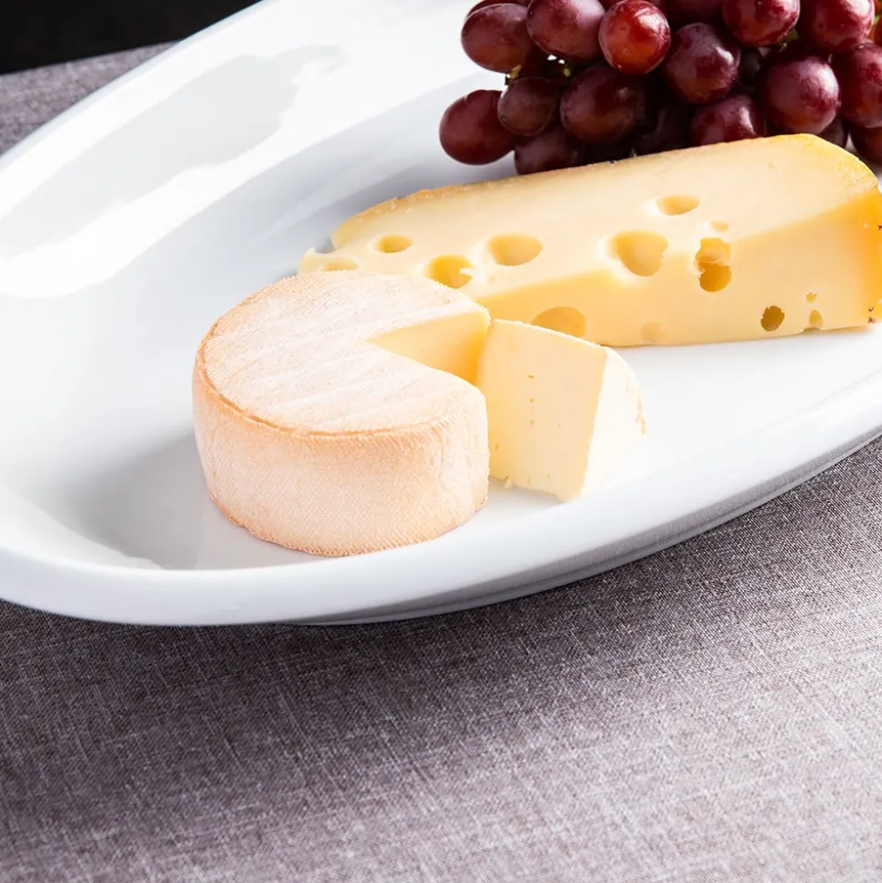 KSP Halo Porcelain Oval Platter (White)