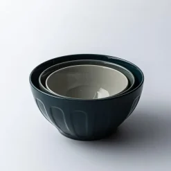 KSP Heirloom 'Faceted' Mixing Bowl - Set of 3 (Green)