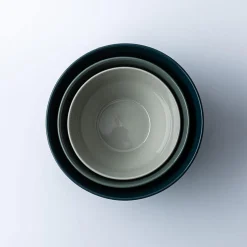 KSP Heirloom 'Faceted' Mixing Bowl - Set of 3 (Green)