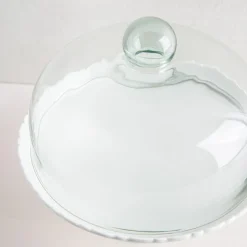 KSP Heritage Porcelain Cake Plate with Cover (White)