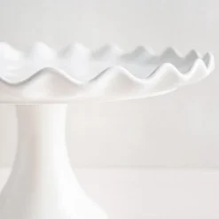 KSP Heritage Porcelain Footed Cake Plate (White)